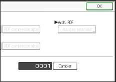 Ilustración de la pantalla panel de mandos