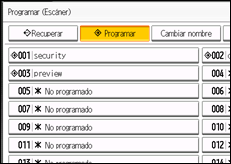 Ilustración de la pantalla panel de mandos