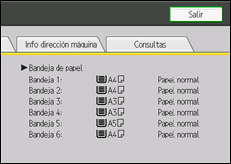 Ilustración de la pantalla panel de mandos