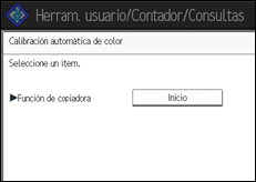 Ilustración de la pantalla panel de mandos