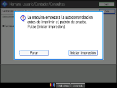Ilustración de la pantalla panel de mandos