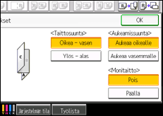 Kuva laitteen näytöstä
