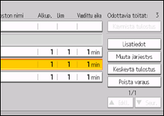 Kuva laitteen näytöstä