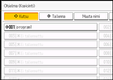 Kuva laitteen näytöstä