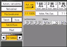 Kuva laitteen näytöstä