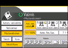 Kuva laitteen näytöstä