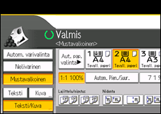 Kuva laitteen näytöstä