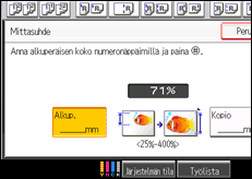 Kuva laitteen näytöstä