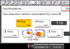 Kuva laitteen näytöstä