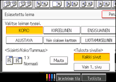 Kuva laitteen näytöstä