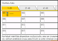 Kuva laitteen näytöstä