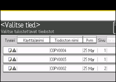 Kuva laitteen näytöstä