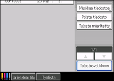 Kuva laitteen näytöstä