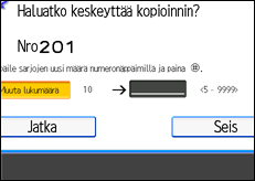 Kuva laitteen näytöstä