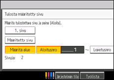 Kuva laitteen näytöstä
