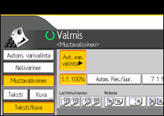 Kuva laitteen näytöstä