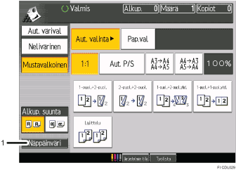 Käyttöpaneelin numeroitu näyttö