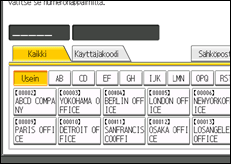 Kuva käyttöpaneelin näytöstä