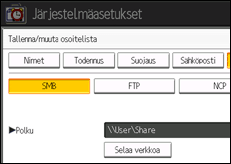 Kuva laitteen näytöstä