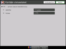 Kuva laitteen näytöstä