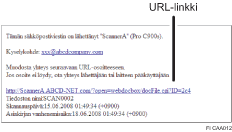 Esimerkki sähköpostista