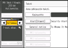 Kuva laitteen näytöstä