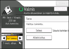 Kuva laitteen näytöstä