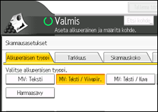 Kuva laitteen näytöstä