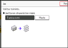 Kuva laitteen näytöstä