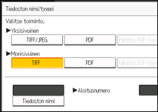 Kuva laitteen näytöstä