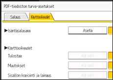 Kuva laitteen näytöstä