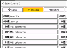 Kuva laitteen näytöstä