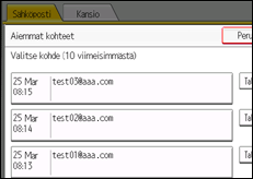 Kuva laitteen näytöstä