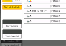 Kuva laitteen näytöstä