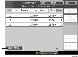 Illustration numérotée du panneau de commande