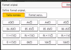 Illustration de l'écran du panneau de commande