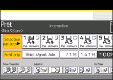 Illustration de l'écran du panneau de commande