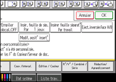 Illustration de l'écran du panneau de commande
