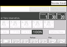 Illustration de l'écran du panneau de commande