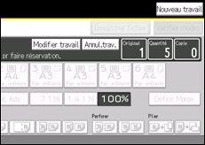 Illustration de l'écran du panneau de commande