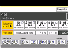 Illustration de l'écran du panneau de commande
