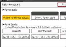 Illustration de l'écran du panneau de commande