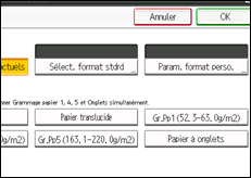 Illustration de l'écran du panneau de commande