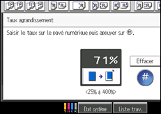 Illustration de l'écran du panneau de commande