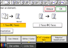 Illustration de l'écran du panneau de commande