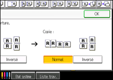 Illustration de l'écran du panneau de commande