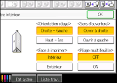 Illustration de l'écran du panneau de commande