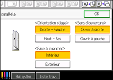 Illustration de l'écran du panneau de commande