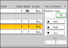 Illustration de l'écran du panneau de commande