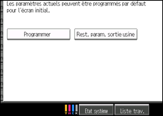 Illustration de l'écran du panneau de commande